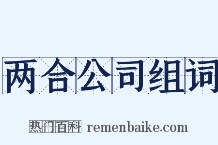 两合公司组词是什么意思的图片